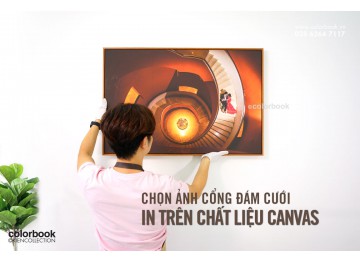 Chọn ảnh để cổng đám cưới chất liệu Canvas